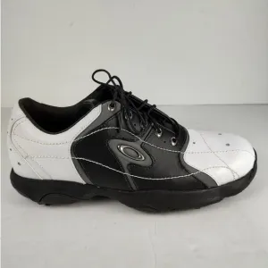 Vintage Oakley golf shoes &quot;Bow Tye&quot; 2001 retro casual mens size 8.5 black/white