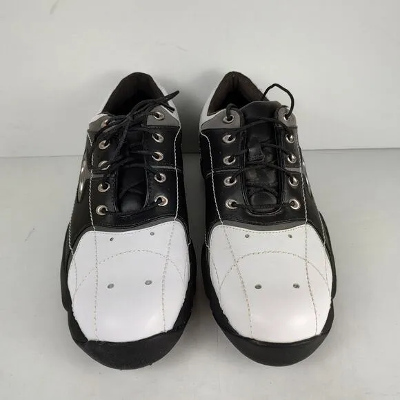 Vintage Oakley golf shoes &quot;Bow Tye&quot; 2001 retro casual mens size 8.5 black/white
