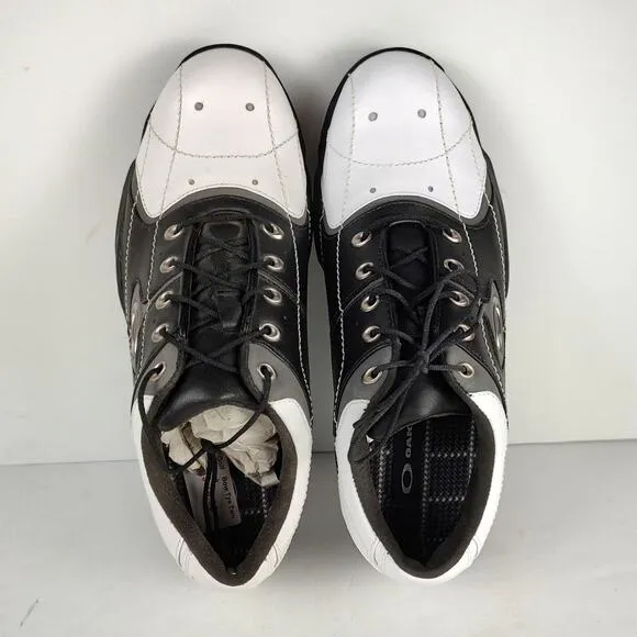 Vintage Oakley golf shoes &quot;Bow Tye&quot; 2001 retro casual mens size 8.5 black/white