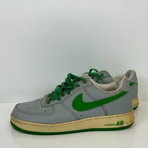 Vintage Y2K Nike Air Force 1 Lows Shoes Mens Size 12 Grey Green 2005