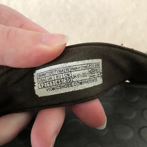 Vionic Brown Tide Toe Post Sandal Thong Flip Flops Mens Size 12 Casual Leather