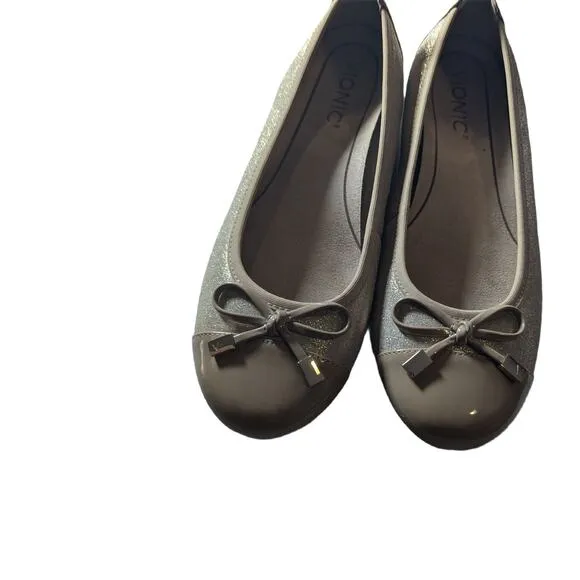 VIONIC Minna bow ballet slippers flats shoes Women's Size 6.5 in Gold