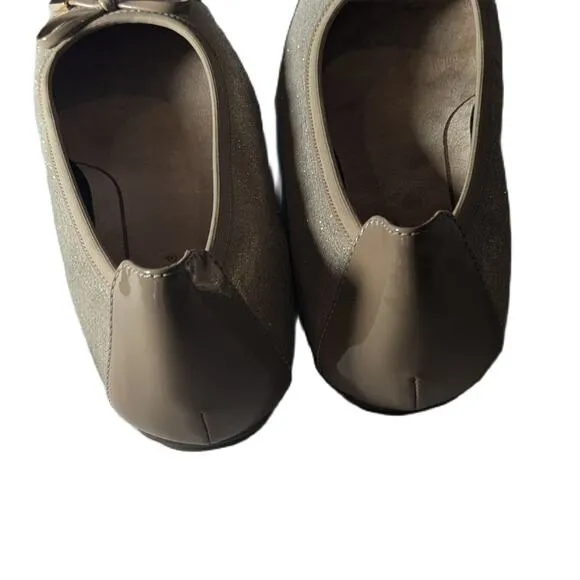 VIONIC Minna bow ballet slippers flats shoes Women's Size 6.5 in Gold