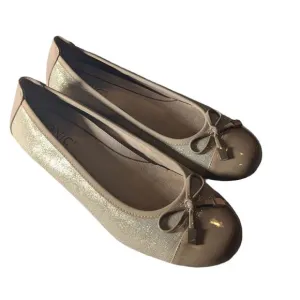 VIONIC Minna bow ballet slippers flats shoes Women's Size 6.5 in Gold