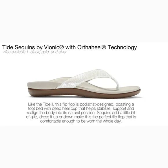 Vionic Tide Sequins Sandals with Orthaheel® Technology