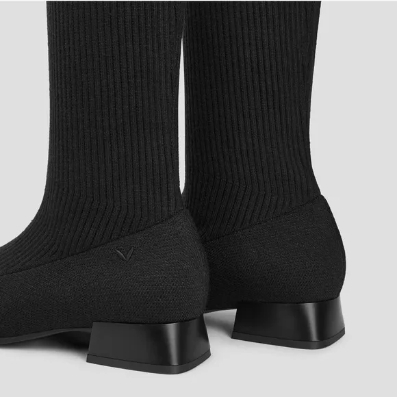 VIVAIA Square-Toe Water Repellent Wool Knee-High Boots (Tara Pro) Size 41