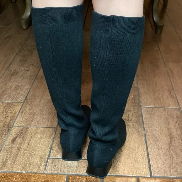VIVAIA Square-Toe Water Repellent Wool Knee-High Boots (Tara Pro) Size 41