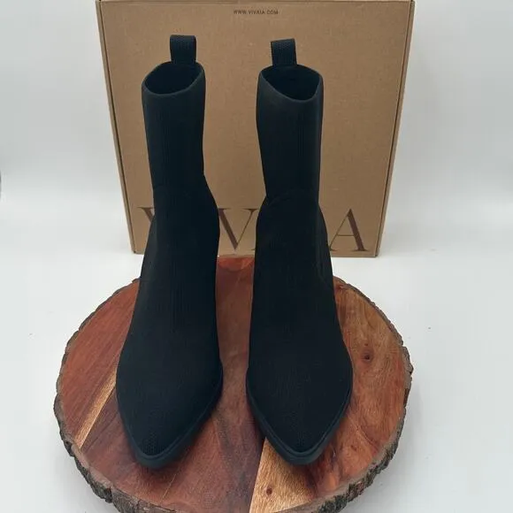 Vivaia Whitney Ankle Boot US 7.5 EU 38.5 Pointed Toe Slim Western Modern $160