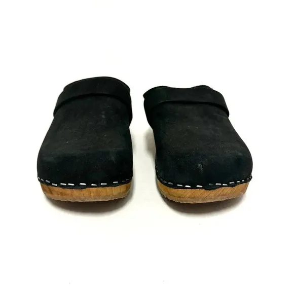 Vollsjo V-Back Suede Swedish Wooden Clog - Size 36 (5.5)