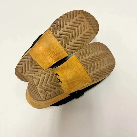 Vollsjo V-Back Suede Swedish Wooden Clog - Size 36 (5.5)