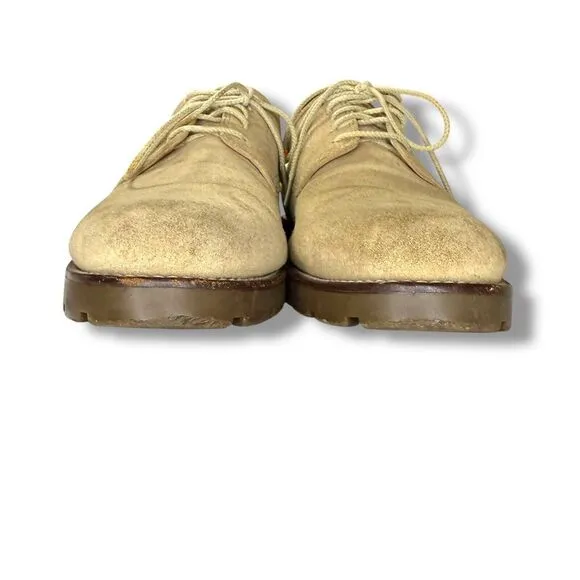 VTG‎ 80s Polo Ralph Lauren 9 Wide Mens Derby Shoes Suede Leather Blue Label Rare