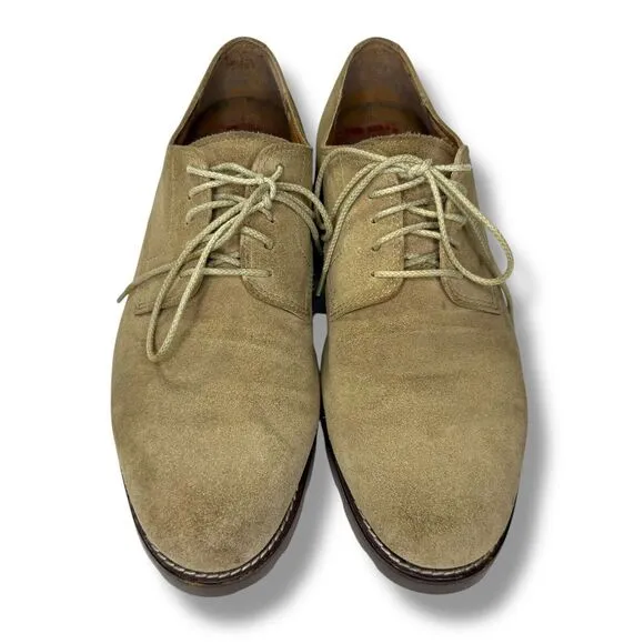 VTG‎ 80s Polo Ralph Lauren 9 Wide Mens Derby Shoes Suede Leather Blue Label Rare
