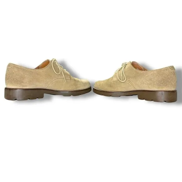 VTG‎ 80s Polo Ralph Lauren 9 Wide Mens Derby Shoes Suede Leather Blue Label Rare