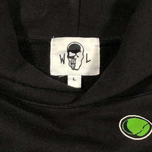Warren Lotas Prince Tennis Black Hoodie Sweater Size XL B32