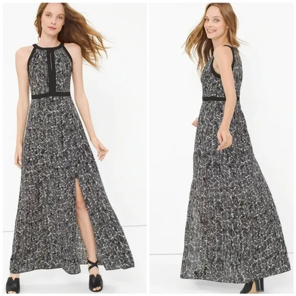 WHBM Printed Maxi Dress size 4