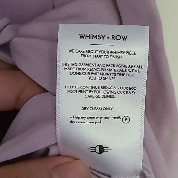 Whimsy   Row Samantha Lavendar Purple Button Midi Dress Small Summer waist tie