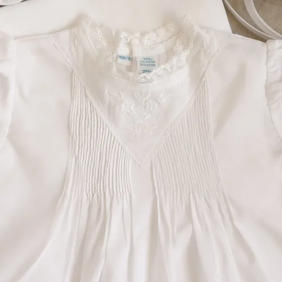White Heirloom Dress Bonnet Shoe Blanket Set Feltman Brothers GIFT SET NWT