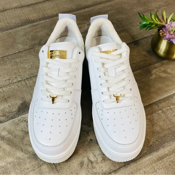 Windsor Smith Perforated Racerr White Platform Shoes Women's Size 9