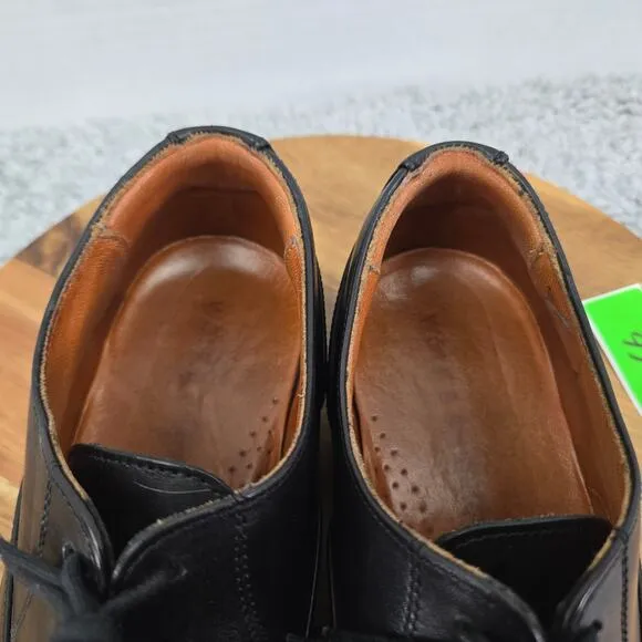 Wolf and Shepherd Black Leather Cap Toe Business Oxford Dress Shoes Mens 7.5 EE