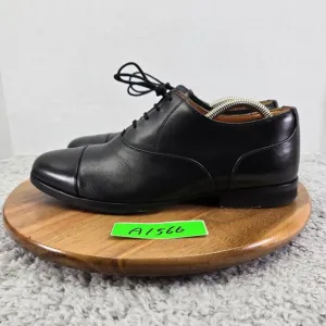 Wolf and Shepherd Black Leather Cap Toe Business Oxford Dress Shoes Mens 7.5 EE