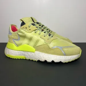 Womens ADIDAS Nite Jogger Semi Frozen Yellow Athletic Shoes / Size 5.5