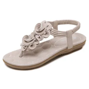Women's Beach Bohemian Flower Flat Sandals
