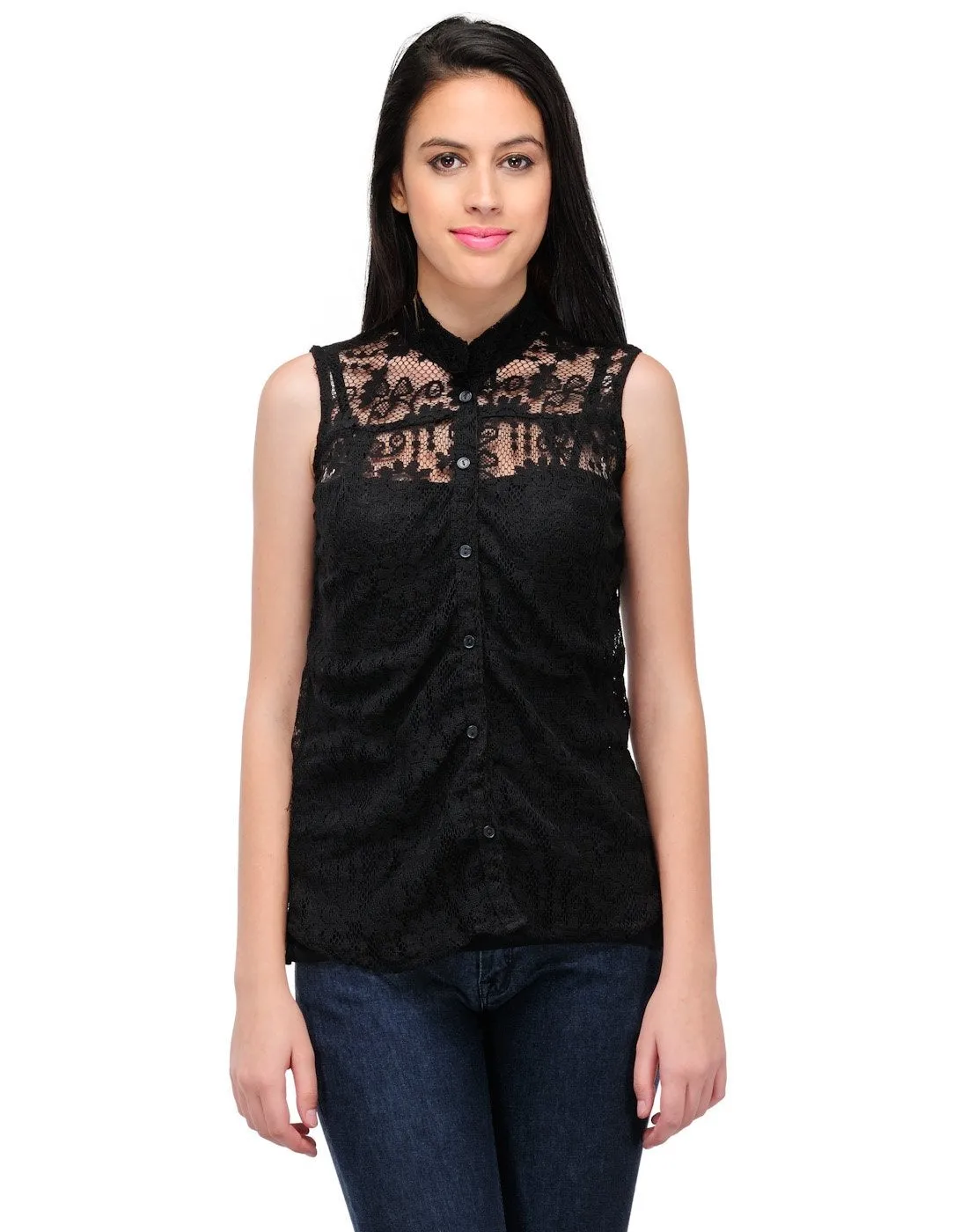 Women's Black casual Wear Top