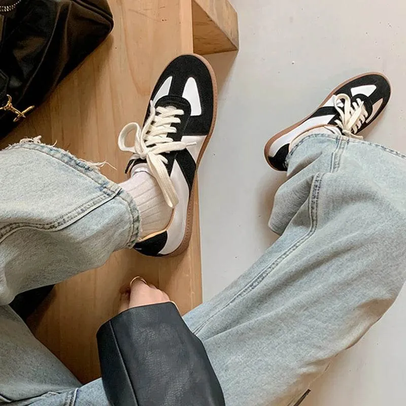 Women's Casual Shoes - Leather Flats - Tennis Athletic Sneakers - CS8301