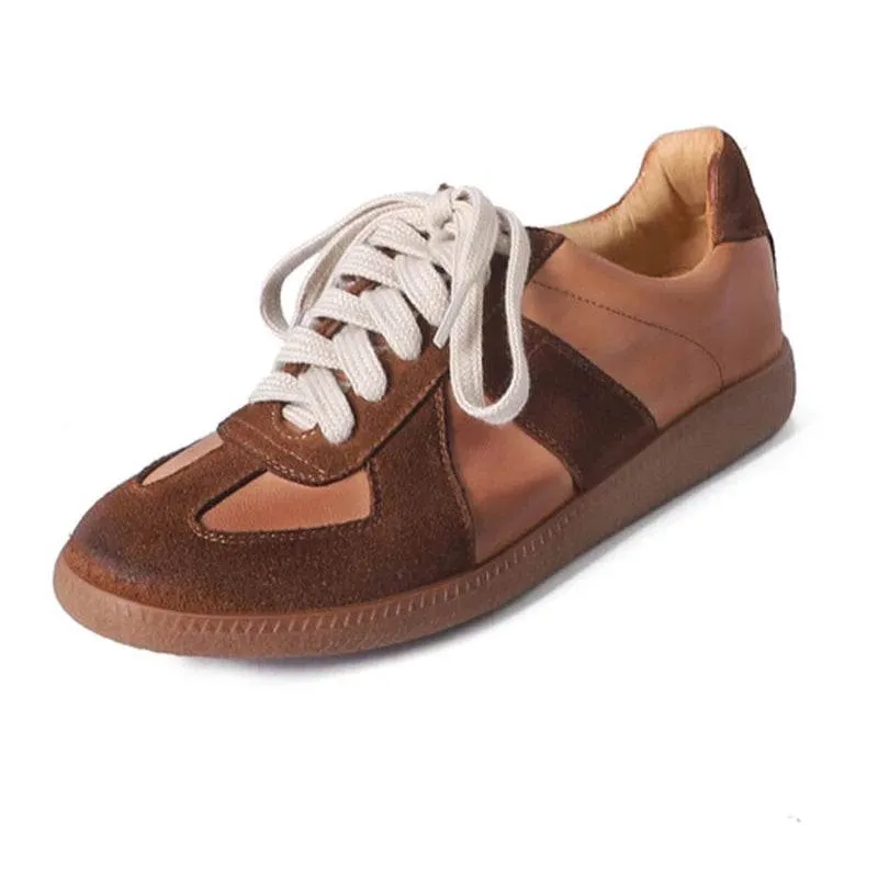 Women's Casual Shoes - Leather Flats - Tennis Athletic Sneakers - CS8301
