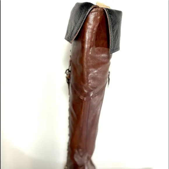 Women's  Leather Knee High Riding Boots Italy