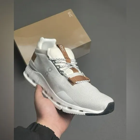 👟🥿Womens On Cloudnova White Pearl Running Shoes👟🥿