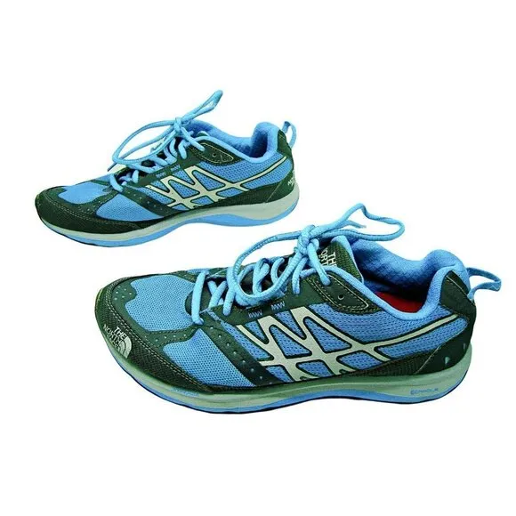 Womens The North Face Cradle Running Shoes TB1C 566292 Blue and Gray Size 7.5