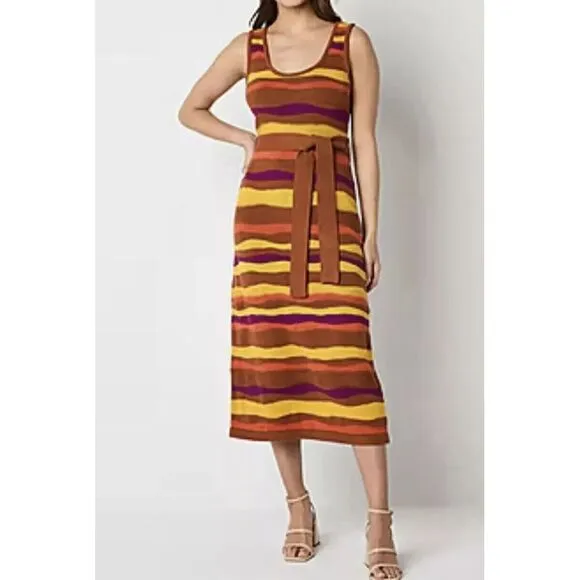 Worthington Women's Sleeveless‎ Midi Sweater Dress Scoop Neck NWT XXL