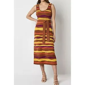 Worthington Women's Sleeveless‎ Midi Sweater Dress Scoop Neck NWT XXL
