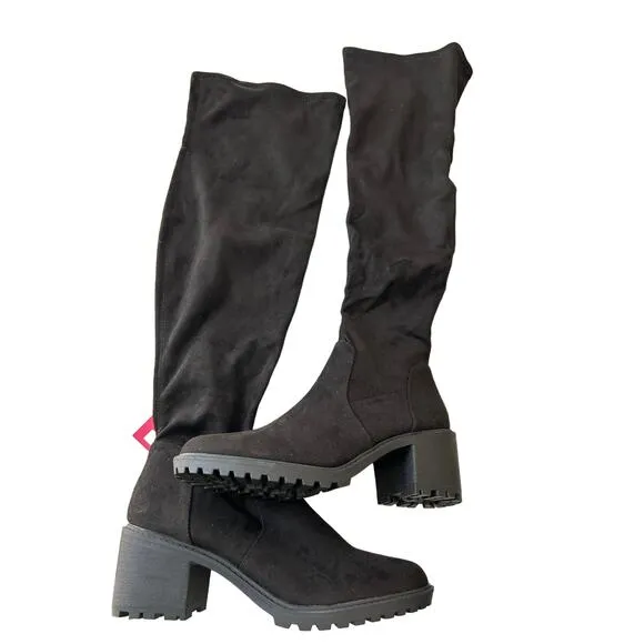 XOXO Women's Ranielle Fashion Boot – Stylish Knee High with Lug Sole