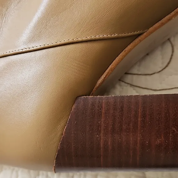 Zara Knee High Tall Leather Boots Sz 38 7.5