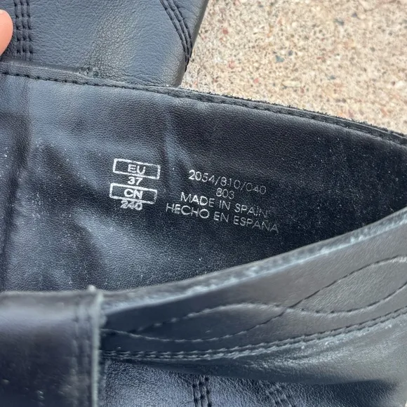 zara leather cowboy boots