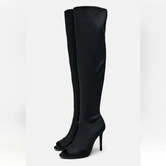 Zara Over The Knee Heeled Boots