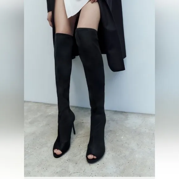 Zara Over The Knee Heeled Boots