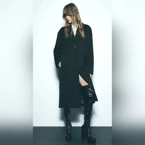 ZARA OVER THE KNEE PLATFORM BOOTS