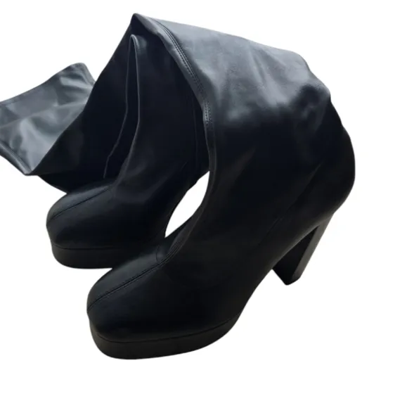 ZARA OVER THE KNEE PLATFORM BOOTS