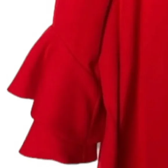ZARA X-Large true red 3/4 length coat stunning dress up or down 3 season