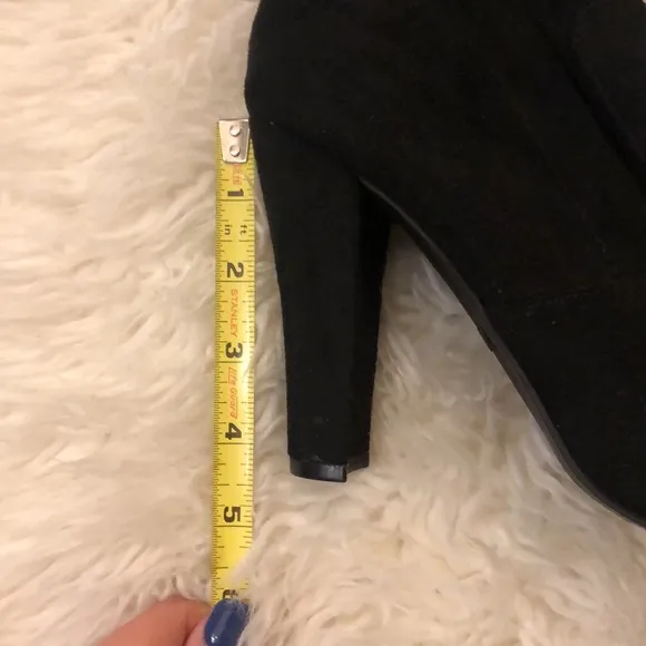 ZIGISOHO Black Over the Knee Heeled Boots