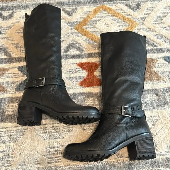 Zodiac Georgia Womens Faux Leather Riding Knee-High Boots